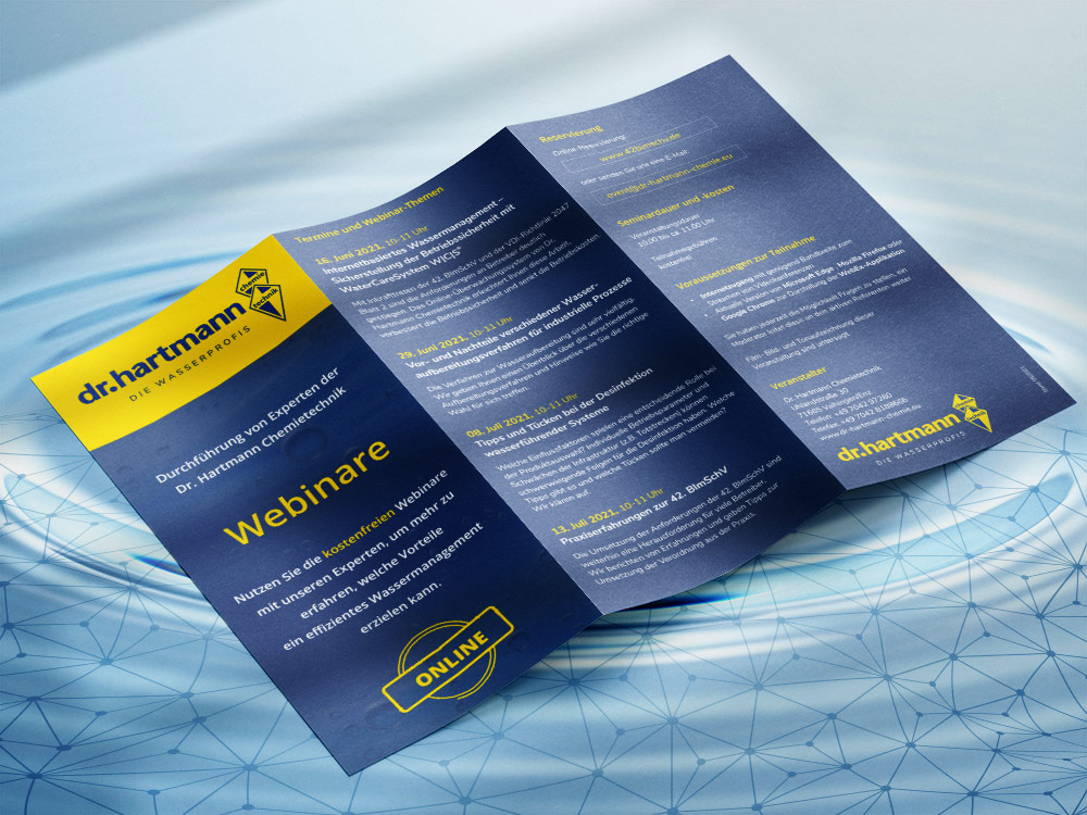 Anmeldung Webinare Schulungen Wassermanagement